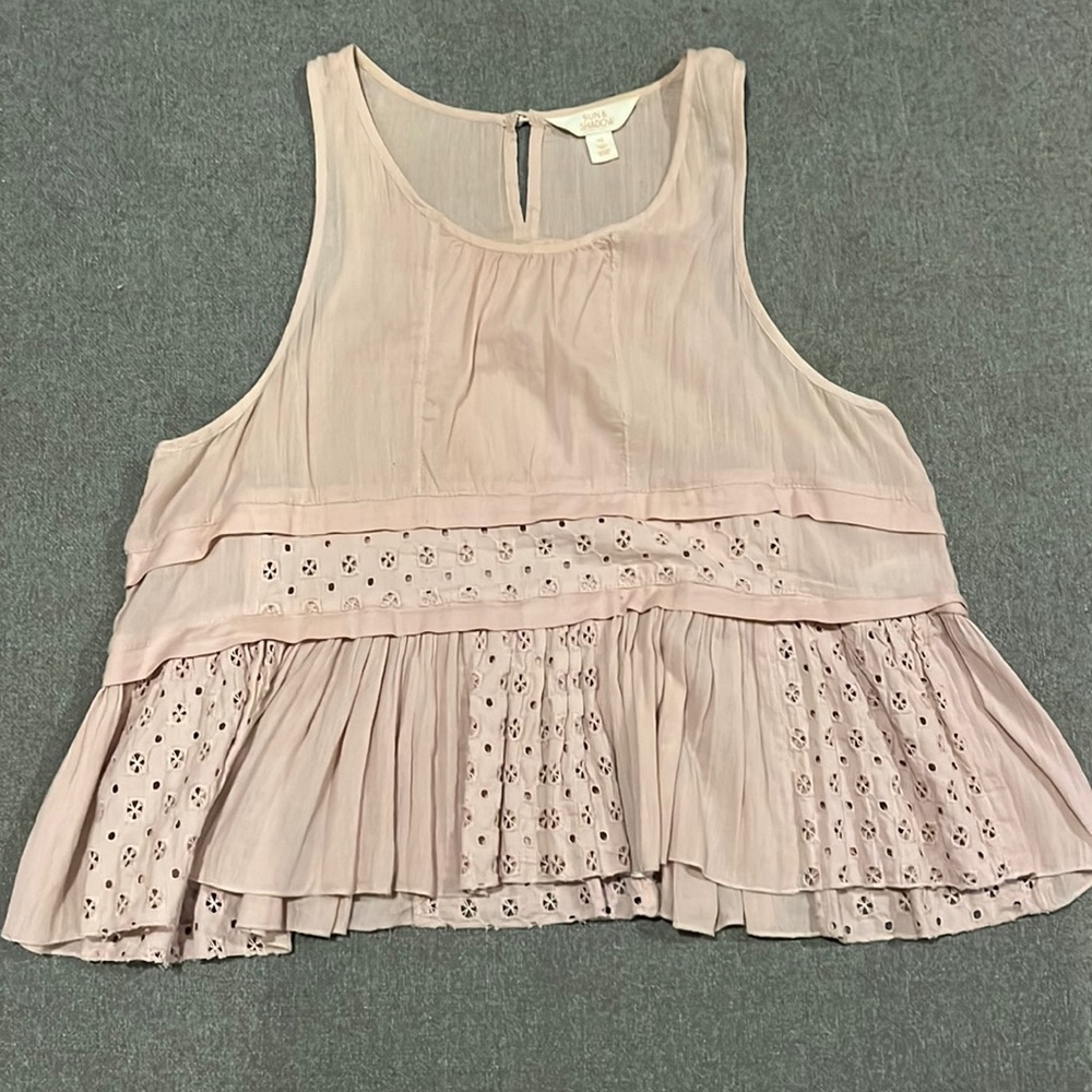 mauve peplum top